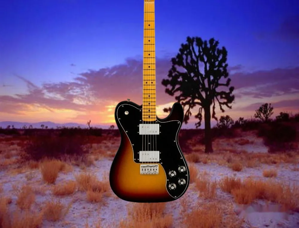 

2026 HOT Sunburst Thinline Guitar HH Pickups Maple Neck