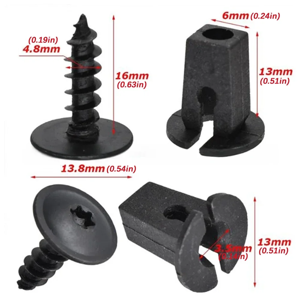 Pour Volkswagen VW Passat B5 B6 B7 CC Golf MK6 Tiguan Touran Polo 10 pièces doublure de garde-boue Clips de fixation vis de retenue