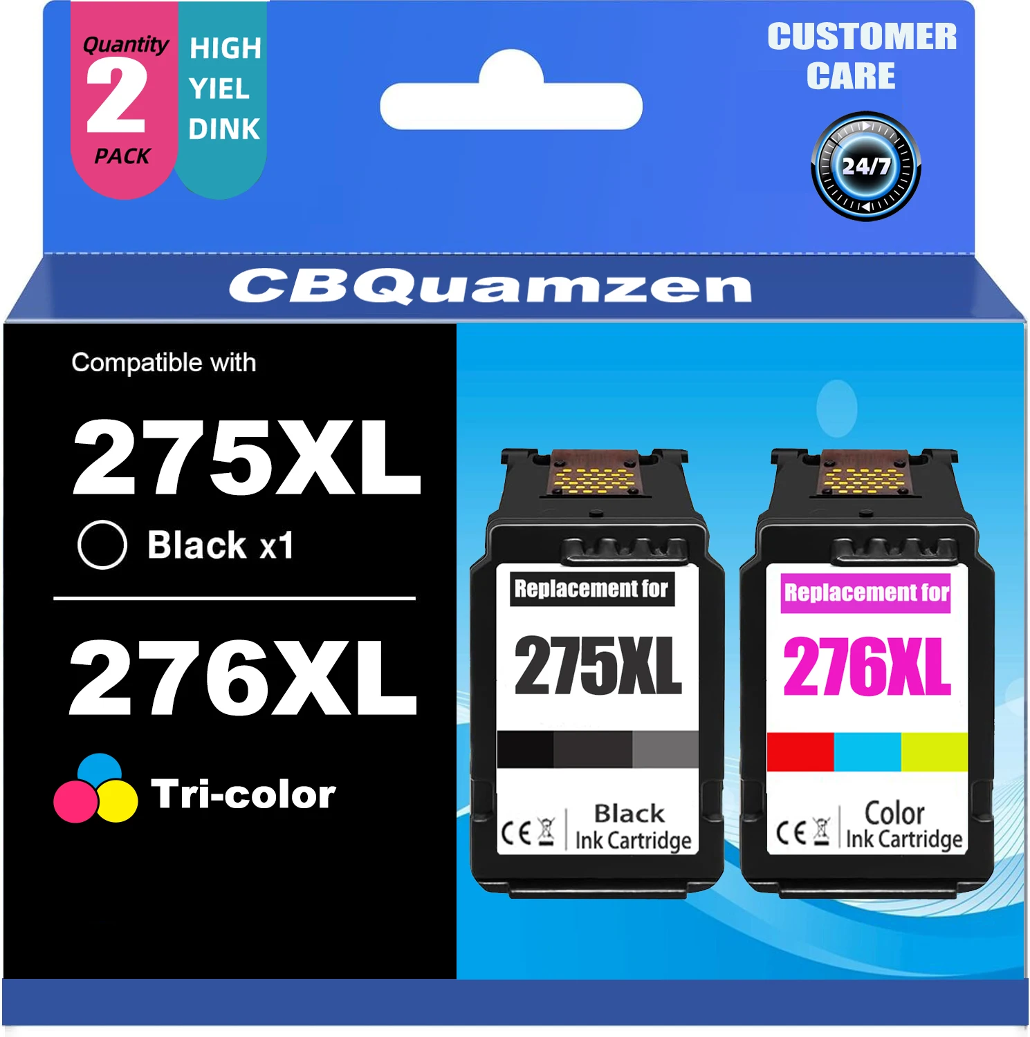 

275XL276XL color Ink Cartridges Replacement for275 XL Ink High Yield for 276XL compatible for PIXMA TR4720 TS3522 TR4700 TS3722