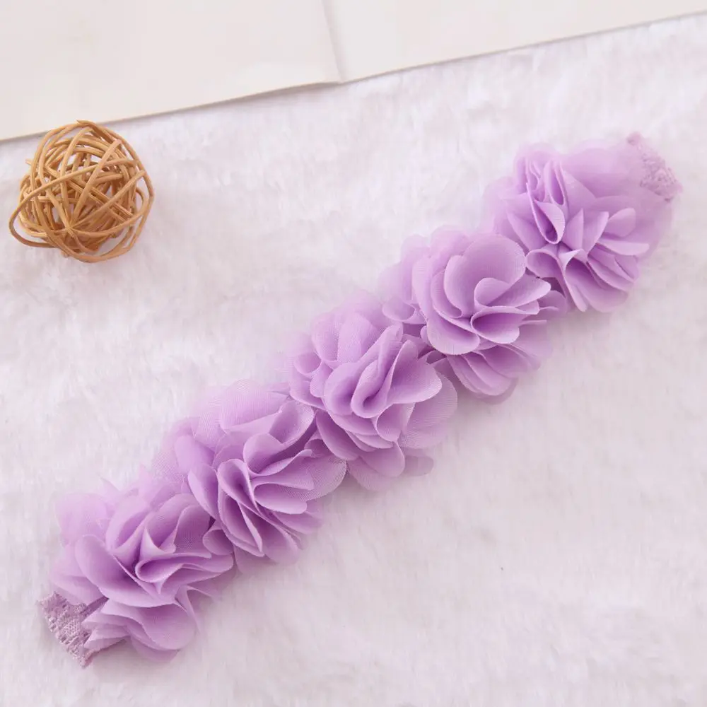 Baby-Stirnband Koreanische Neugeborenen-Blumen-Stirnbänder Baby-Mädchen Haaraccessoires DIY Schmuck Kinder Fotografie-Requisiten – Detail 7