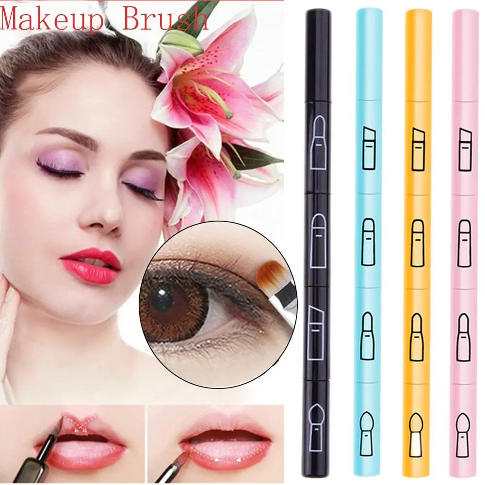 Professionele Plastic Handvat Cosmetische Hulpmiddelen Intrekbare Lipborstel Make-Up Borstel Oogschaduw Borstel Eyeliner Borstel