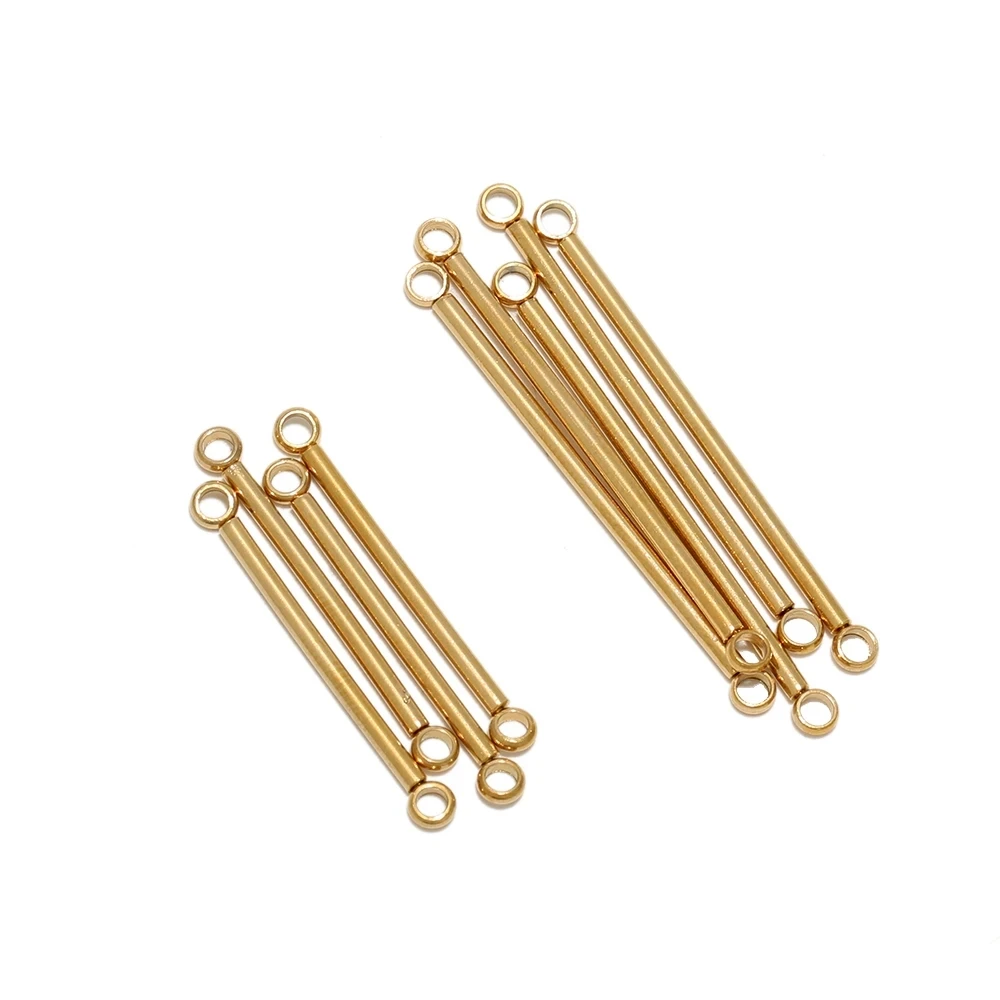 10Pcs 20 30mm Stainless Steel Bar Links Thin Stick Strip Connectors Charms for Earring Bracelet Necklace Jewelry Making