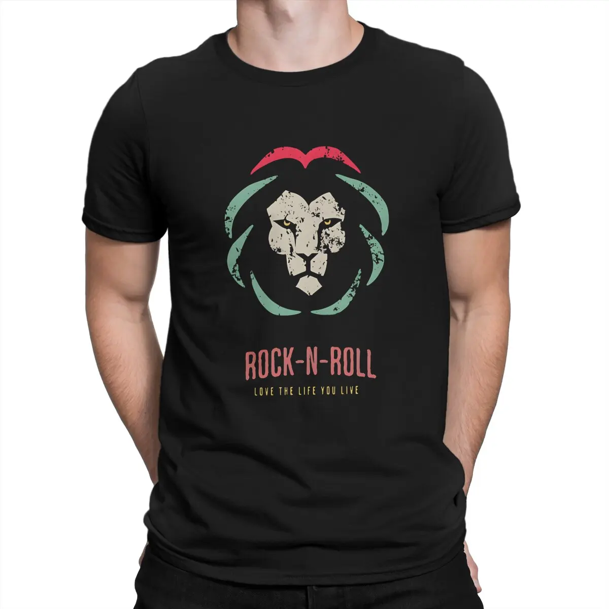 Jamaica Lion Men's TShirt Rock N Roll Fashion Polyester T Shirt Harajuku Streetwear Hipster