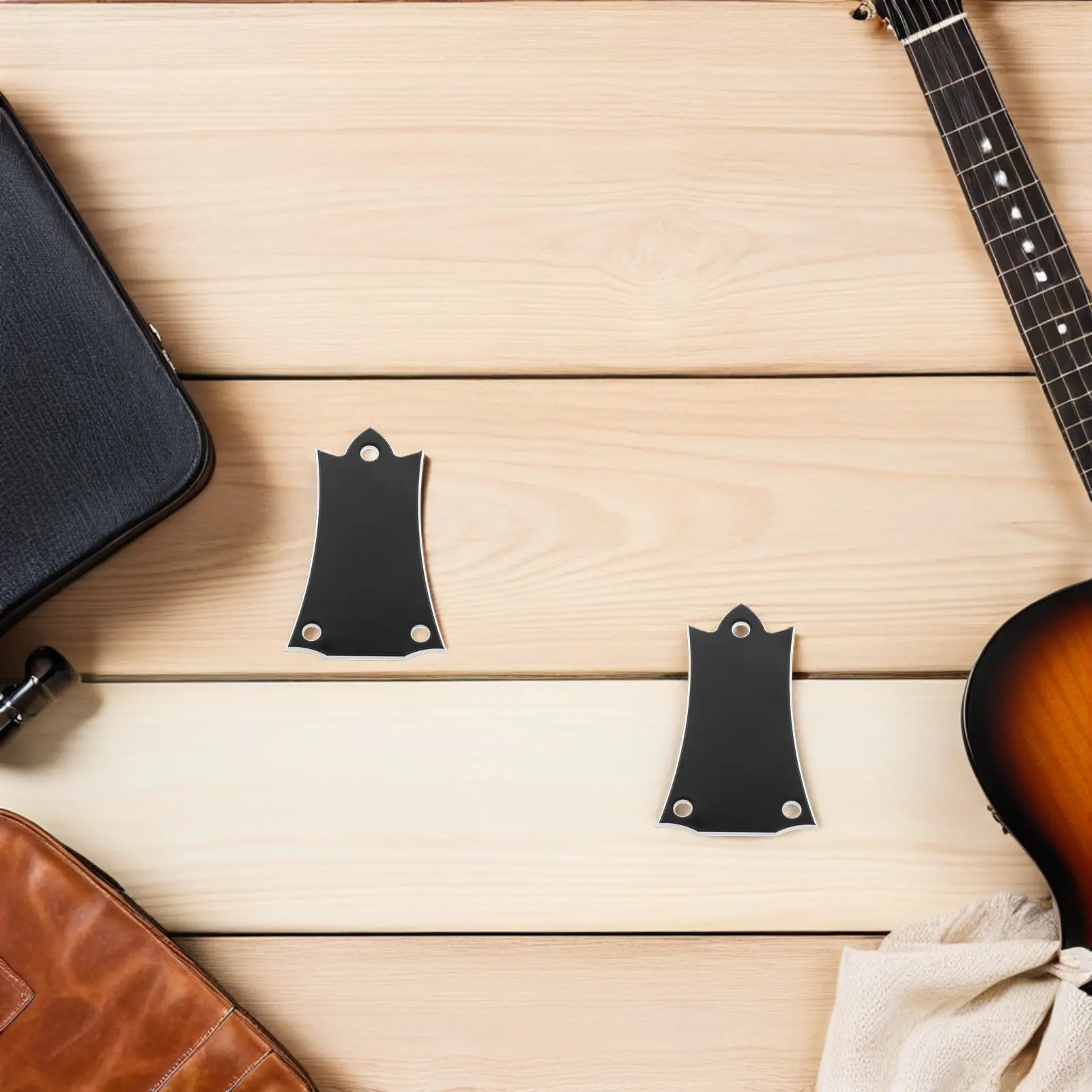 3 Holes Metal Truss Rod Cover Guitar Bell Shaped Covers Headstock Bass Neck Plate