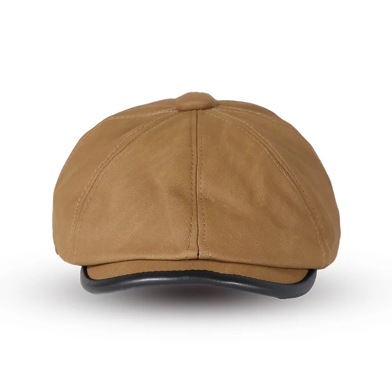 

Solid Color Peaked Cap Hat Retro Men's Newsboy Cap Women's Painter Cap British Wild Spring And Autumn