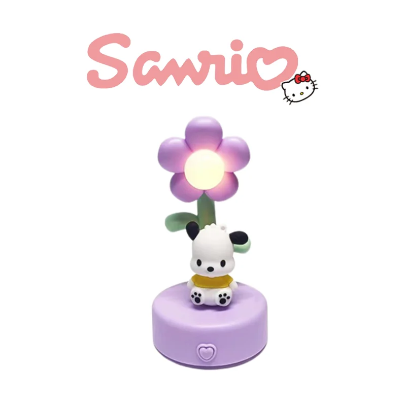 

Kawaii Sanrio Night Light Sun Flower Kuromi Pochacco Cartoon Decoration Table Lamp Ambient Light Ornament Girl Birthday Gift