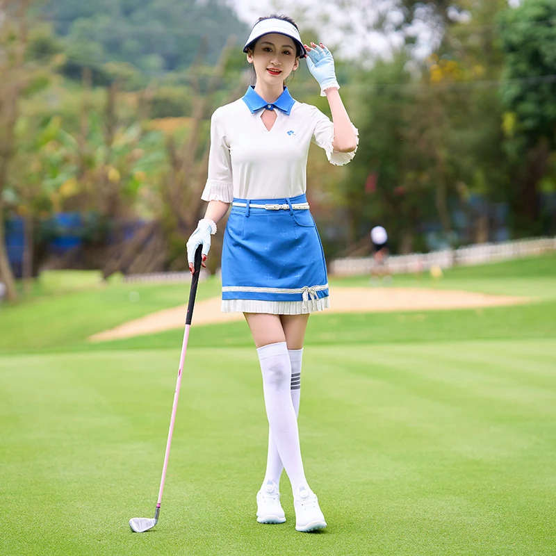 TTYGJ Summer New Golf Polo Shirt Casual Clothing Women\'s Sportswear Breathable Mid Sleeve Collar T-shirt Quick Drying Top