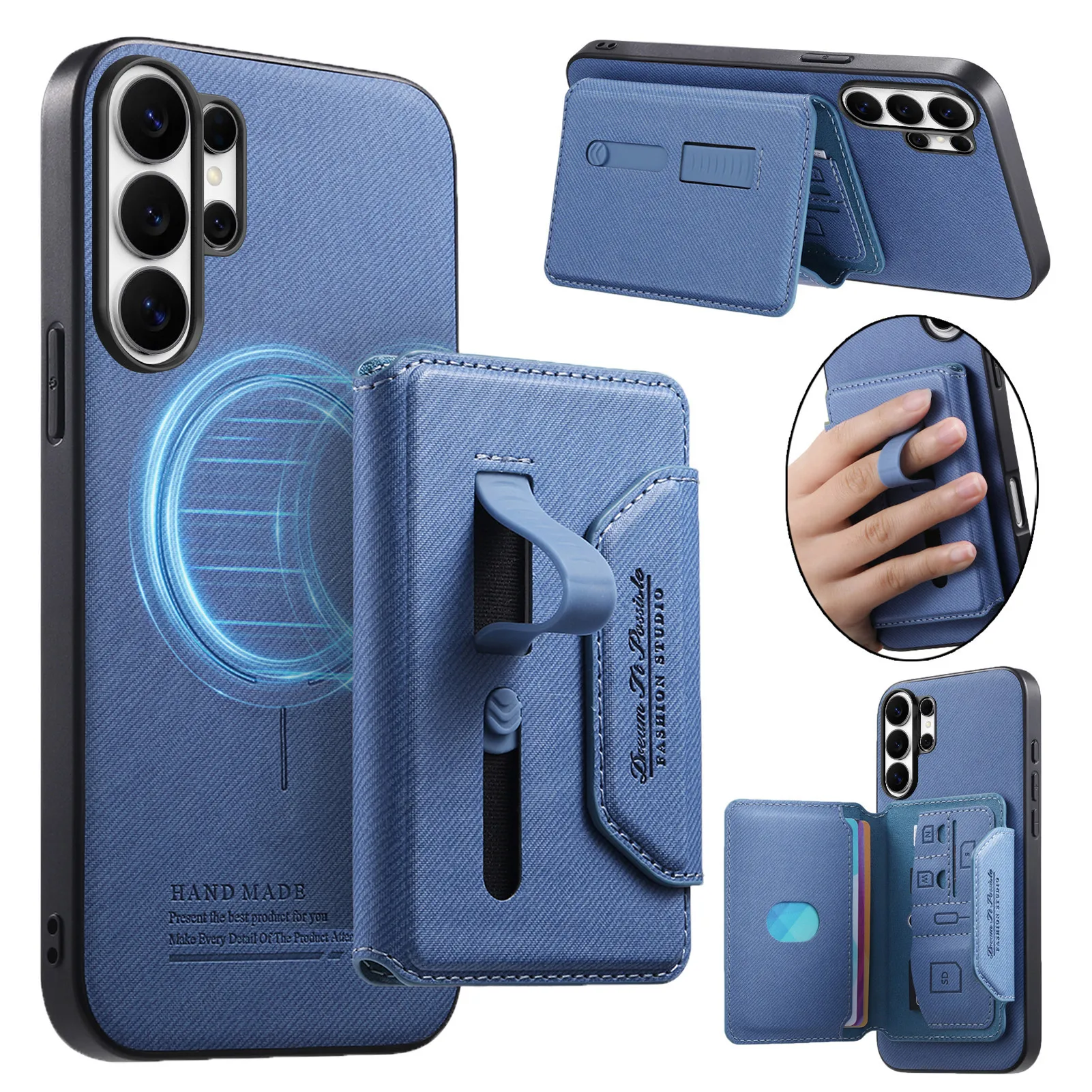 2-in-1 Leder Magnetische Handyhülle für Samsung S21 S22 S23 FE S24 S25 Ultra S26 Plus A27 A37 A57 A07 A17 A56 A36 Brieftaschen-Cover