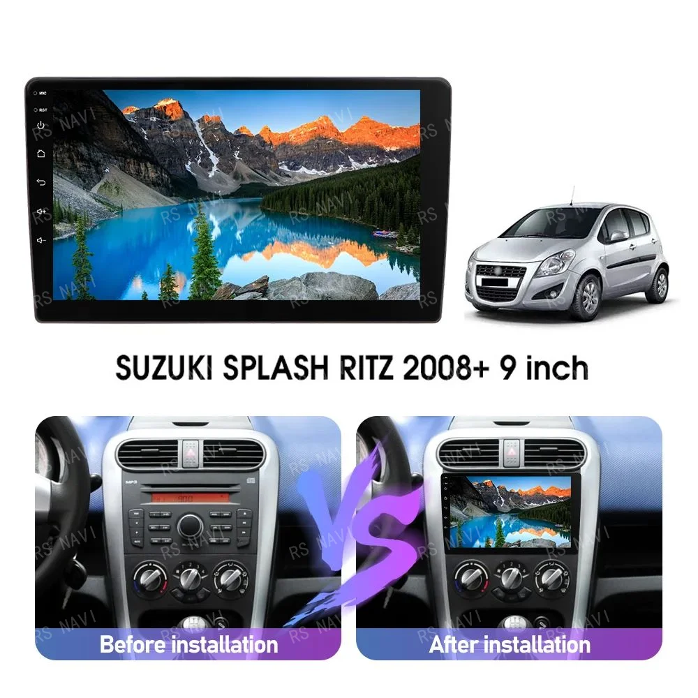 Android 14 For SUZUKI Splash Ritz OPEL Agila 2008 2009 2010 2011 -2014 Car Radio Navigation Multimedia Player Stereo GPS WiFi+4G