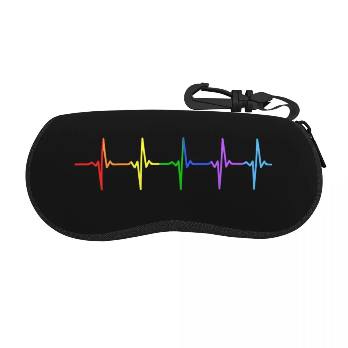 Custom Rainbow Pulse Hearbeat LGBT Shell Eyeglasses Protector Cases Women Men Sunglass Case Lesbian Gay Pride Glasses Bag