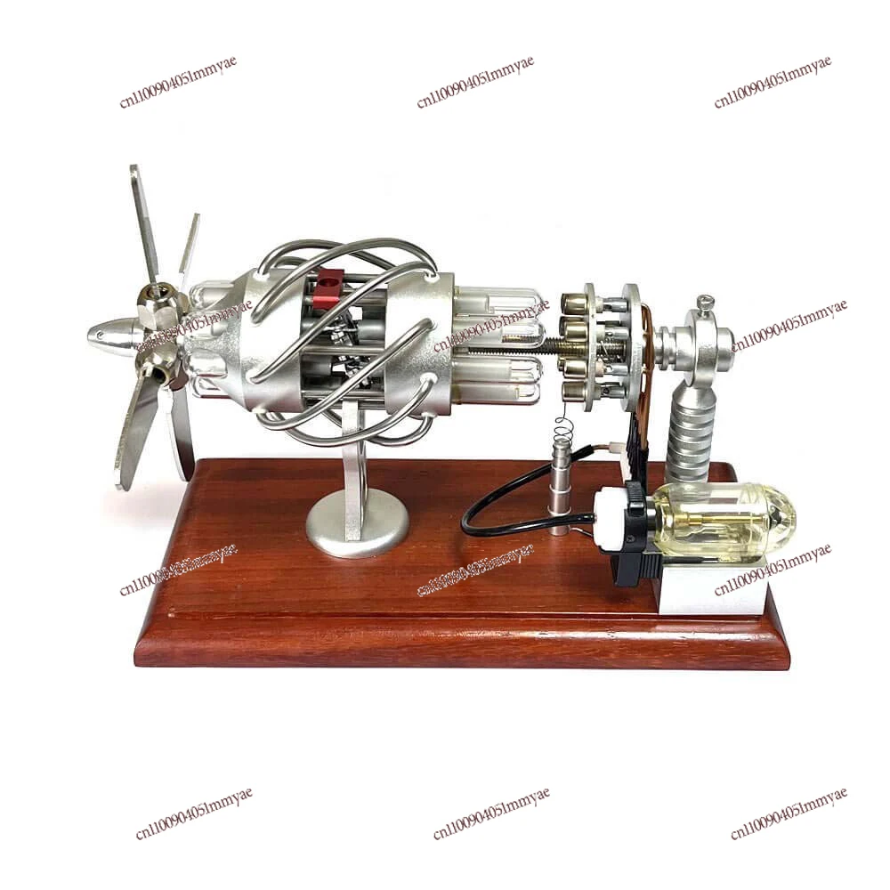 

16-Cylinder Swashplate Engine Model Can Be Launched with Luminous Desktop Ornament Gift