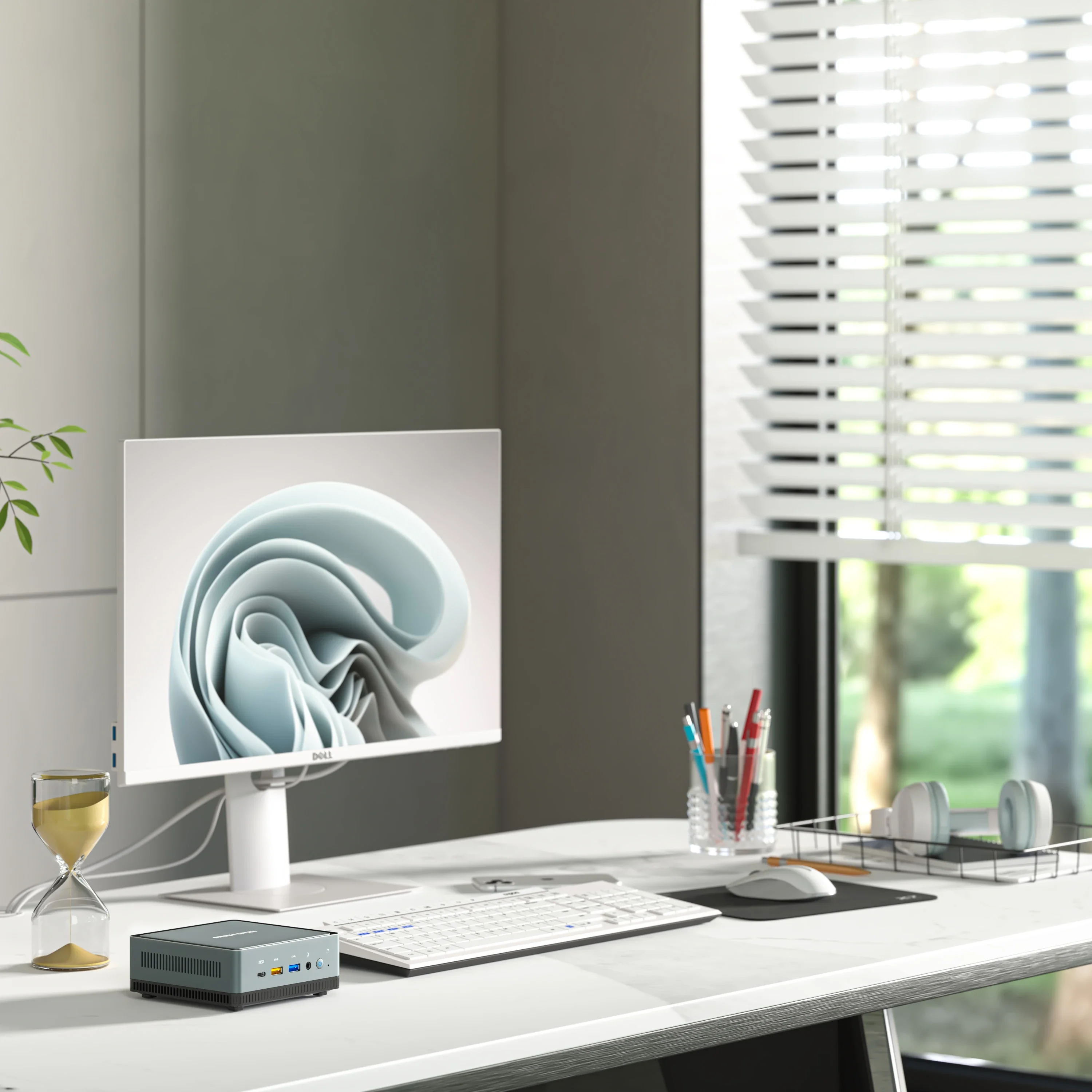 MINISFORUM UM350 AMD Ryzen Tablet Mini, PC Mini komputer Gaming rumah tangga 5 3550H 4core/8 benang M.2 SSD terbaik Desktop Win11