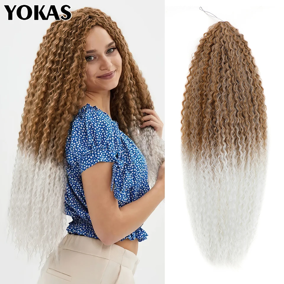 20 28 Inch Synthetic Brazilian Crochet Hair For African Women Afro Curls Kinky Curly Crochet Braids Hair Extension Pre Stretched