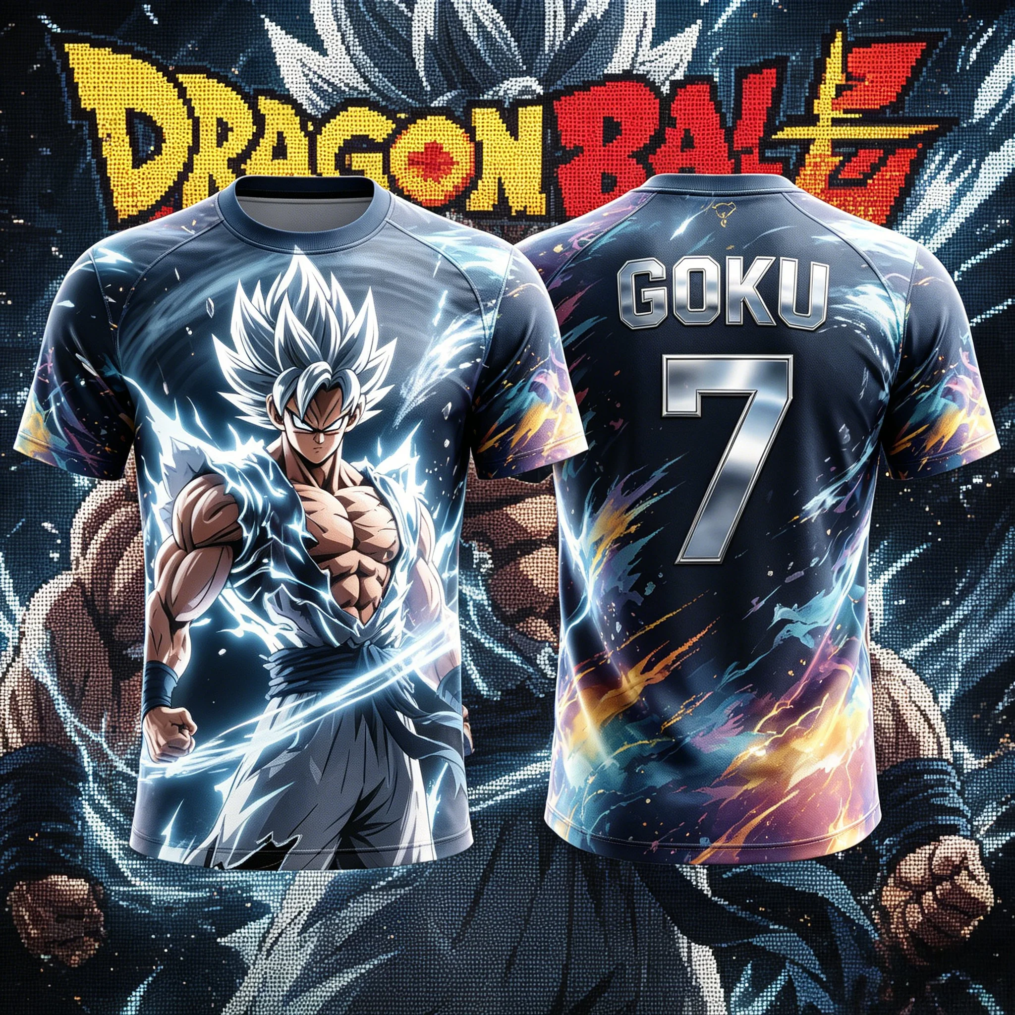 Dragon Ball 2026 Sommer Neuheit: Wukong Free Extreme Intent 3D-gedrucktes Jersey-T-Shirt, Lässiges Oversize-Oberteil für Herren und Damen