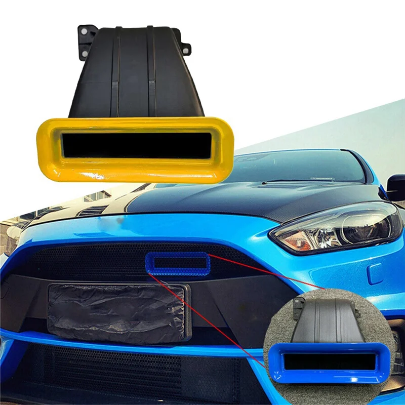 For Ford Focus Air Inlet Tuyere Intake RS ST Hatchback 4D Sedan 5D MK3 MK3.5 Car Modification 2012-2018 Yellow—L49A
