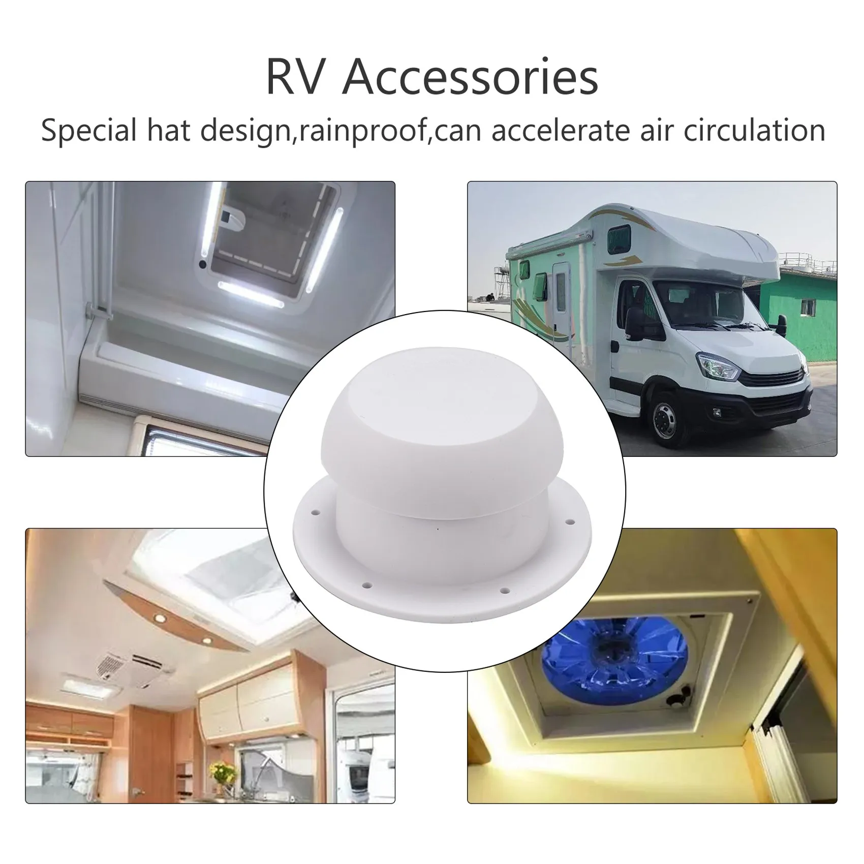 Ronde Paddestoelvormige Ventilatiedop Voor Rv-Accessoires Bovengemonteerde Ronde Uitlaatopening