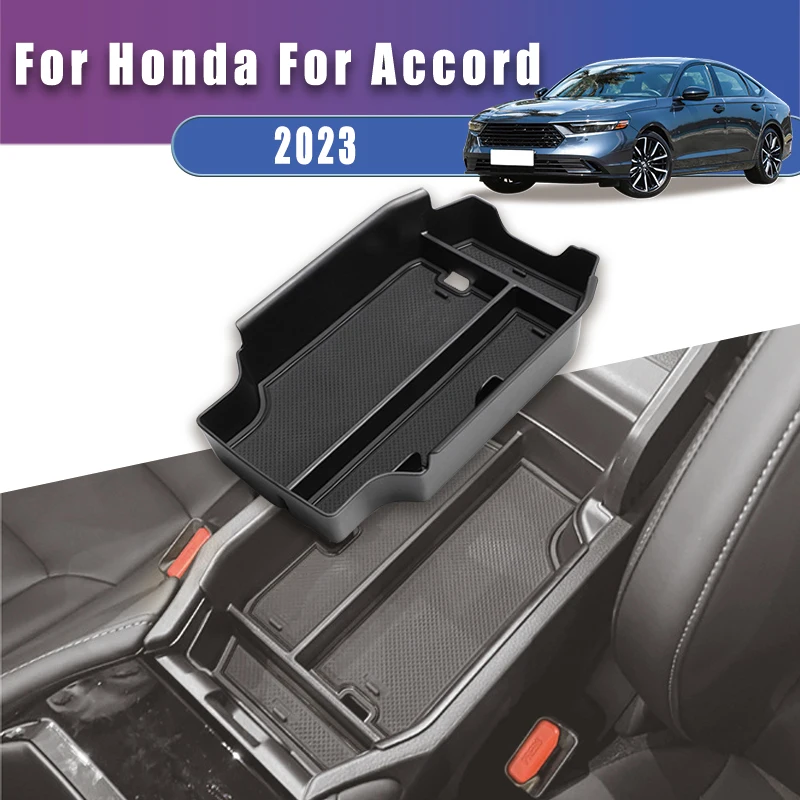 

Органайзер на подлокотнике для Honda Accord 2023, нескользящий лоток для хранения центральной консоли премиум-класса из АБС-пластика, легко чистящиеся аксессуары для салона автомобиля