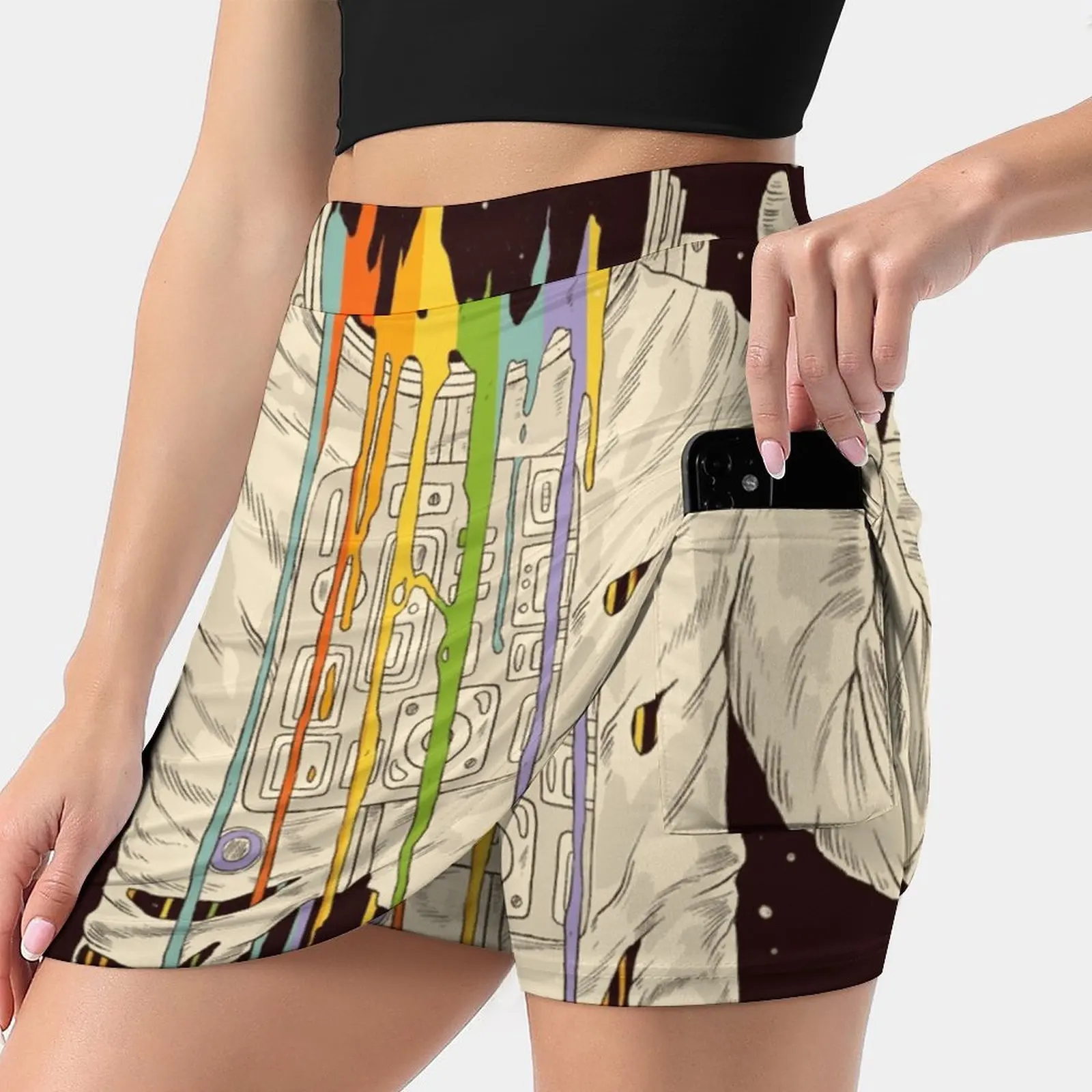 A Dreamful Existence Summer Women's shorts Skirt 2 In 1 Fitness Yoga Skirt Tennis Skirts Space Astronaut Moon Stars Universe