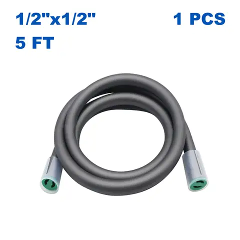 KING SMART Ultra-Soft Silicone Handheld Shower Head Hose Replacement; 5 FT; Dark Gunmetal Gray; 1pcs/case; 81002