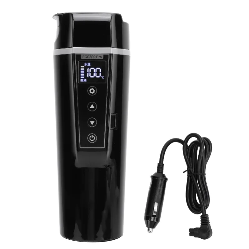 

Electric Car Kettle 12V Portable Water Boiler Heated Travel Mug Multiple Temperature Adjustable Coffee Tea Truck Cup