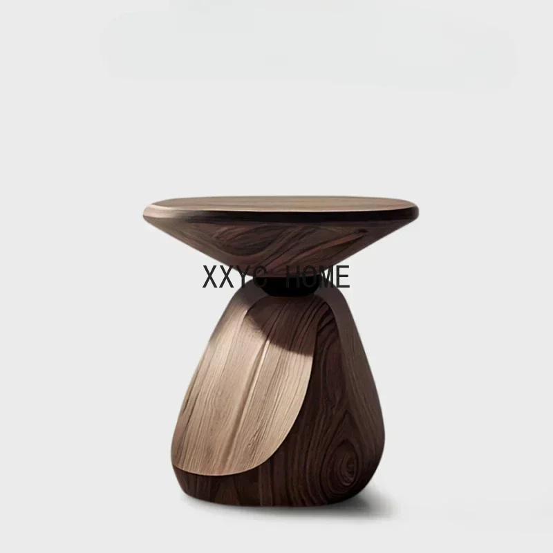 

Nordic Art Side Table Solid Wood Small Coffee Table Living Room Sofa Side Table