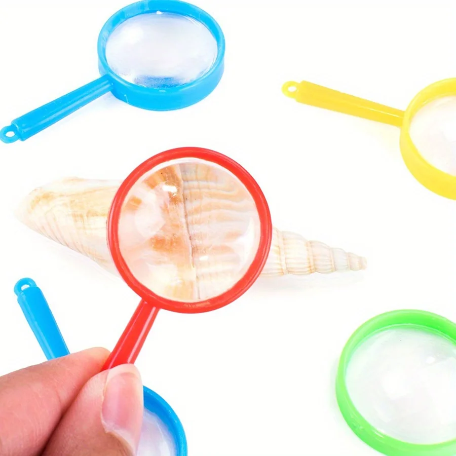 Pack 10 Lentes De Aumento 5X Para Niños – Lupas De Juguete Plásticas Y Portátiles, Ideales Para Explorar La Naturaleza, Juegos De Detectives Y Actividades Educativas