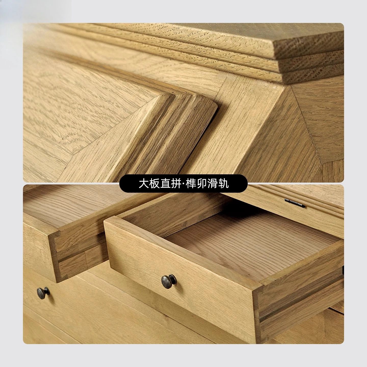 European retro solid wood storage, writing and makeup dual-purpose chest, bedroom oak storage desk, multi-purpose piano bookcase