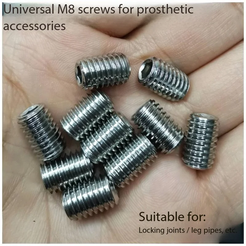 10Pcs/Lot Prosthetic Leg Tube Clamp Specific Screws Universal M8 Set Screws & M5 Locking Fasteners Orthotic Prosthesis Hardware