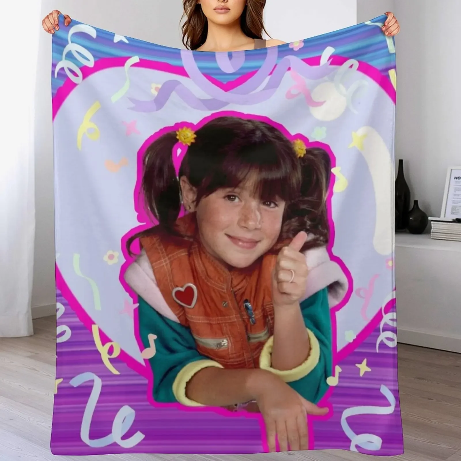 

80s aesthetic punky Brewster confetti Throw Blanket Comforter Large Decorative Throw Shaggy Blankets