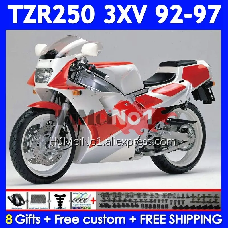 TZR-250 For YAMAHA 3XV White red TZR250 TZR 250 RR 92 93 94 95 96 97 376No.21 TZR250RR 1992 1993 1994 1995 1996 1997 Fairing