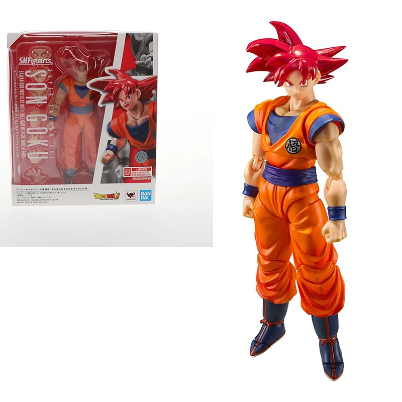 

Bandai Драконий жемчуг S.H. Фигуртс 2024 Новый стиль супер сайян Бог SonGoku Драконий жемчуг супер подарок на день рождения Подвижные модели фигурок