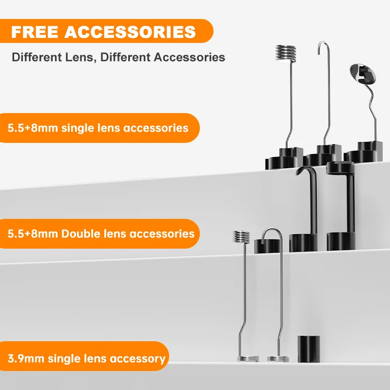 1-10m WiFi Industrial Endoscope Single Dual Triple Camera 1080P for IOS/Android IP67 Waterproof Borescope for Check Car Sewer view 6