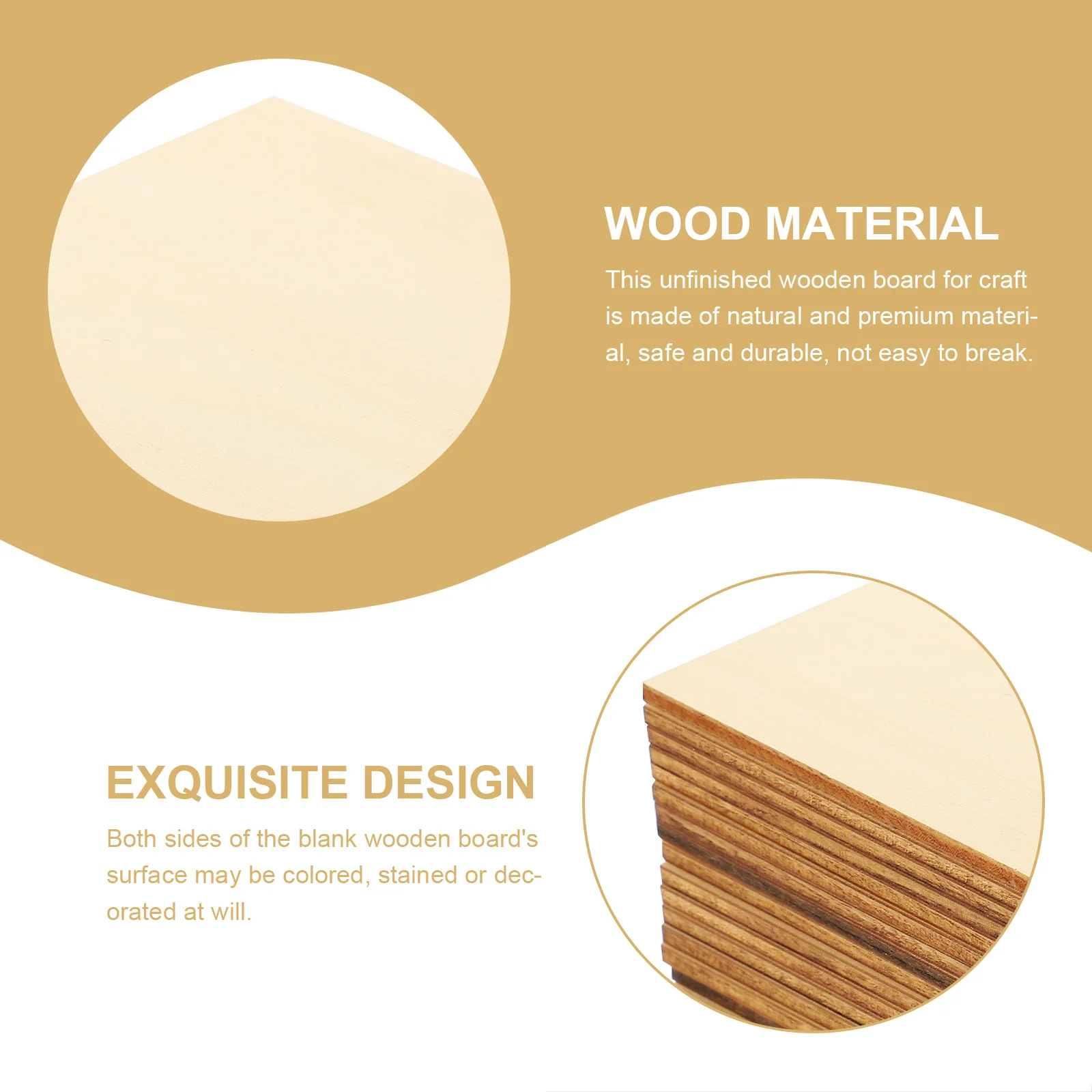 

20Pcs DIY Craft Unfinished Wood Planks Blank Wooden Boards Smooth Surface Wood Slices for Painting Staining DIY Craft Accessory