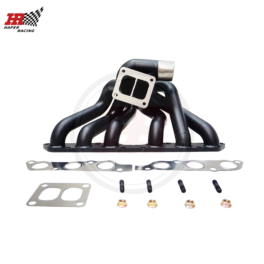 

HAPER RACING Ceramic Coating SS304 T4 Twin equal length Turbo Manifold For To*ota Supra Mk4 Le*us GS300 2JZ-GE