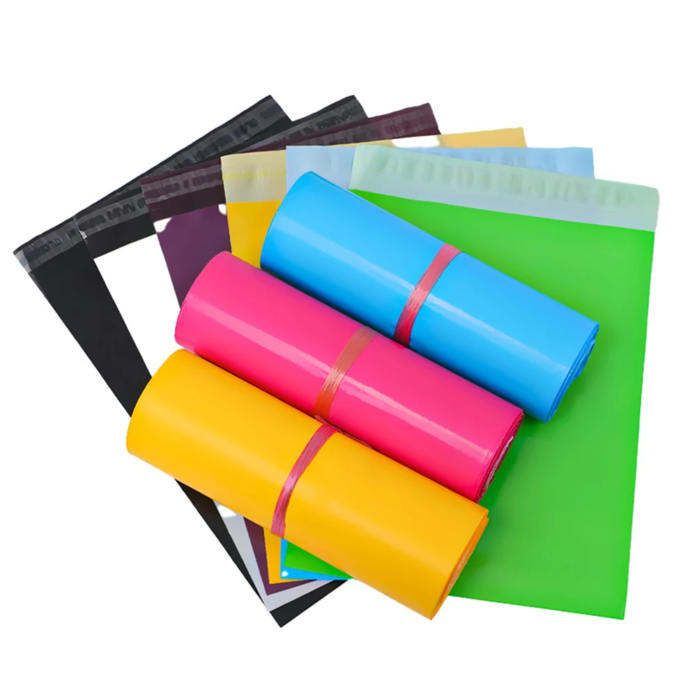 Kleur Verzending Envelop Zakken Plastic Express Envelop Opbergtas Grijs Wit Mailing Zakken Zelfklevende Afdichting Verpakking Koerier Tas