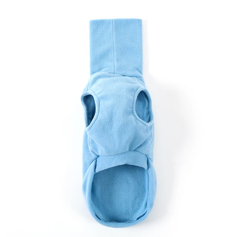 Effen kleur fleece wintervest met hoge hals voor Italië Greyhound Stretch Klassieke warme basislaag voor Whippet Puppy Lentekostuum