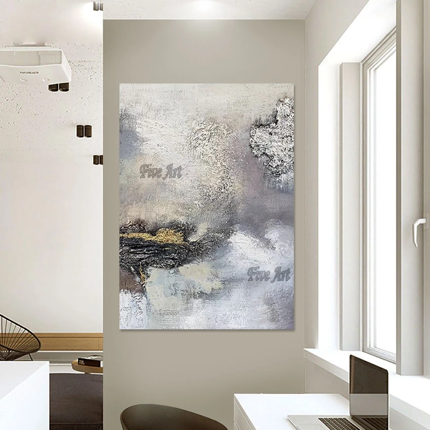 

Абстрактная современная живопись, новый дизайн, акриловый текстурированный ручной рисунок, художественное украшение, холст, картина, фон для дивана, настенное искусство