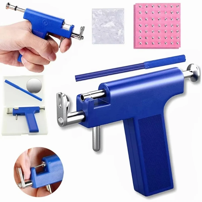 Professional Ear Piercing Gun Tool Set Professional Ear Piercing Gun Tool Set 98pcs Ear Studs Steel Ear Nose Navel Body Piercing