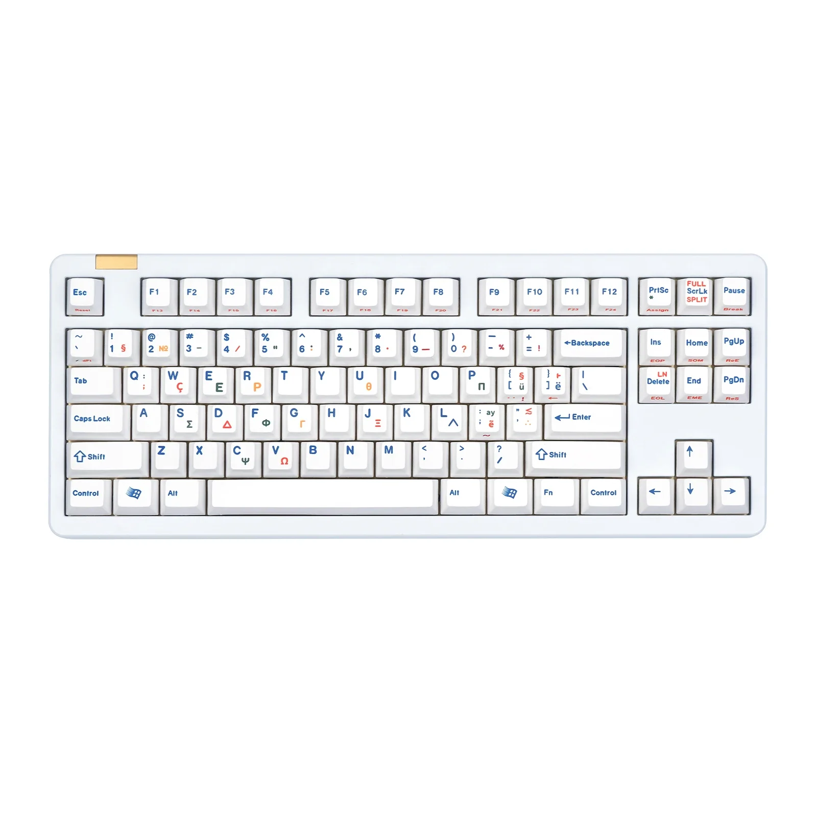 Imagem -06 - Teclas Coreanas Cereja Perfil Teclado Mecânico Inglês Retro Keycap Conjunto 141 Teclas Russo Grego Branco Vintage