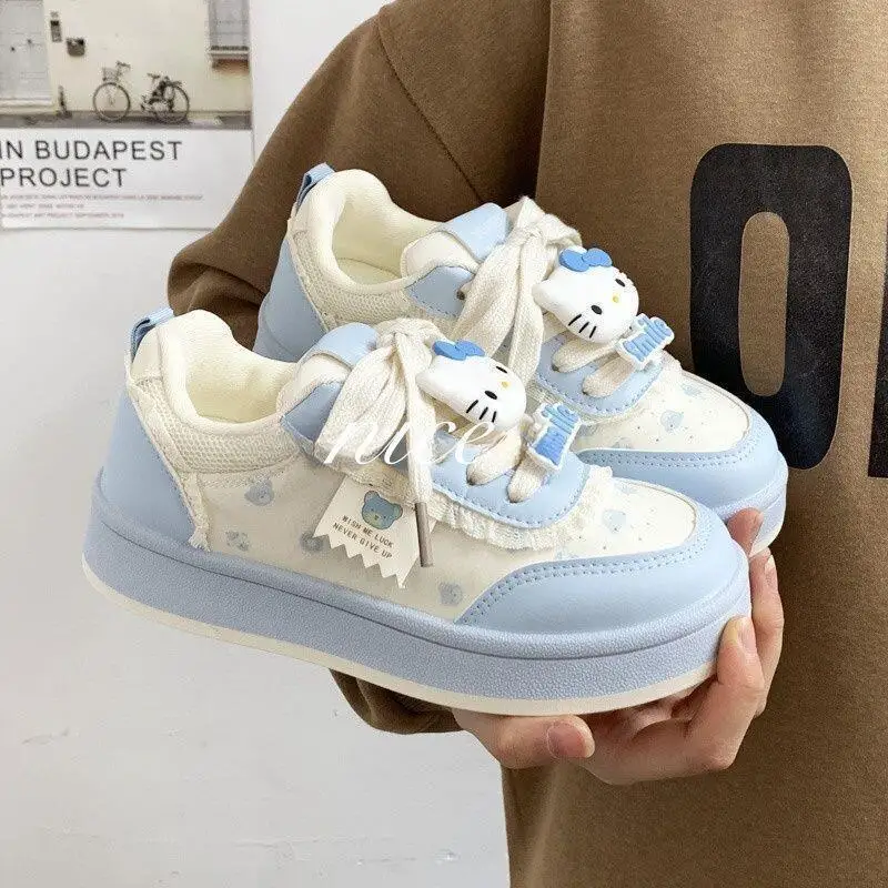 

Sanrio Women's Thick Bottom 2025 New High Beauty Casual Sports Board Shoes for Students Hello Kitty Tennis Girl Infant Girls'