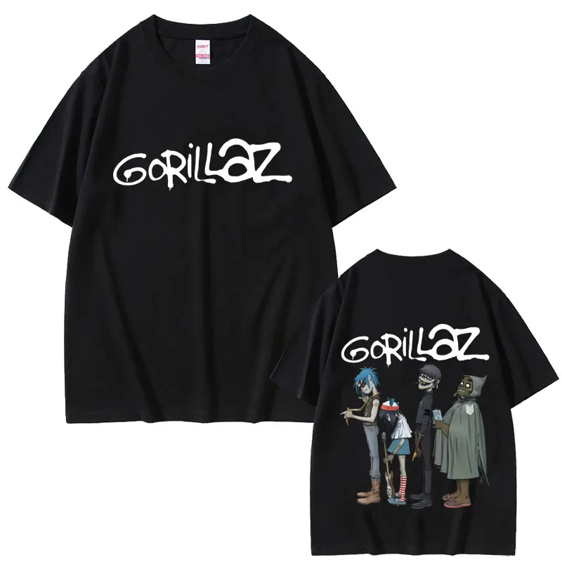 Hot Alternative Rock Band Gorillaz Graphic T-shirt Men Women Hip