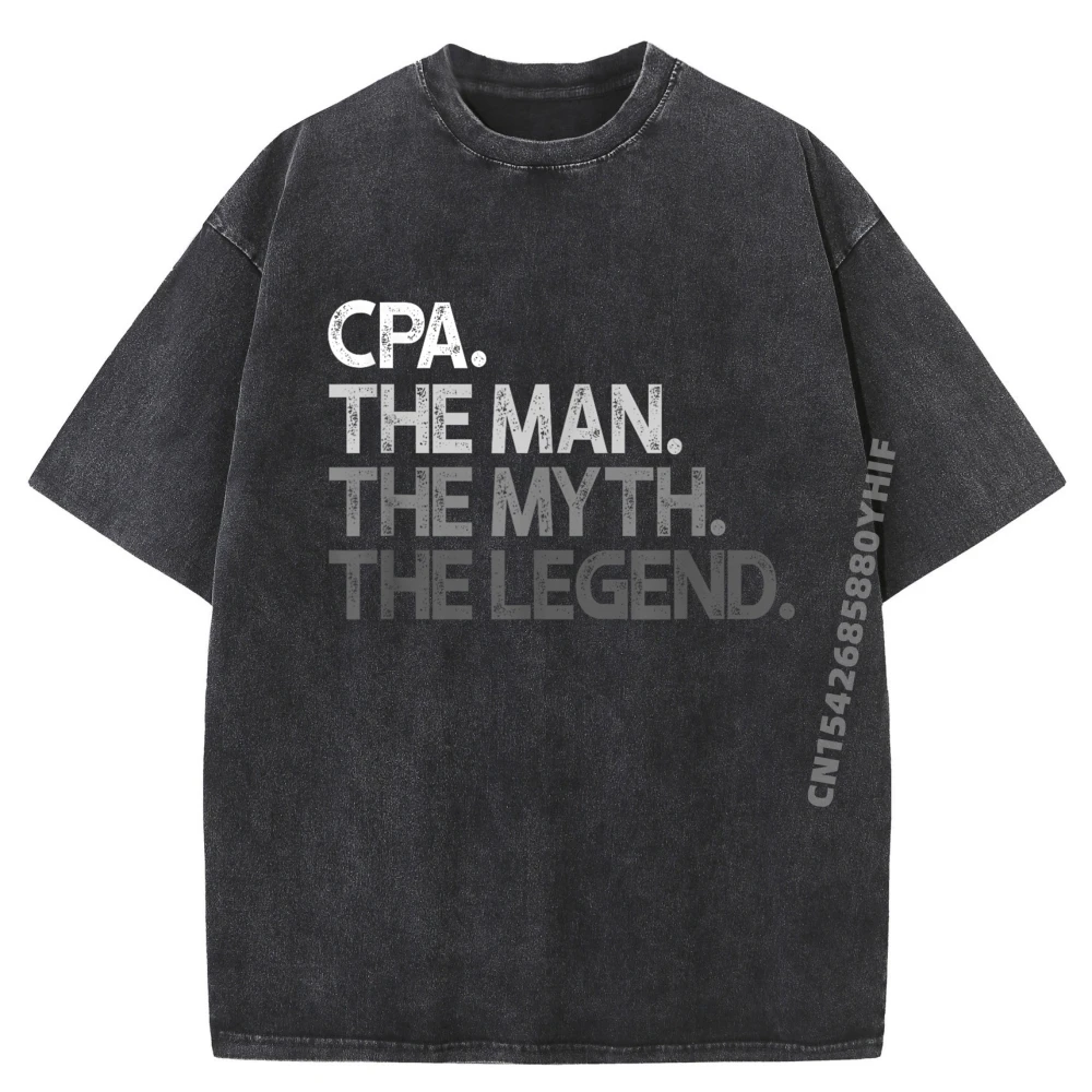 

Cpa The Man Myth Legend Blank T Shirt 100% Cotton Men's Clothes Loose Printed Tops Men Designer Trendy Washed Shirt