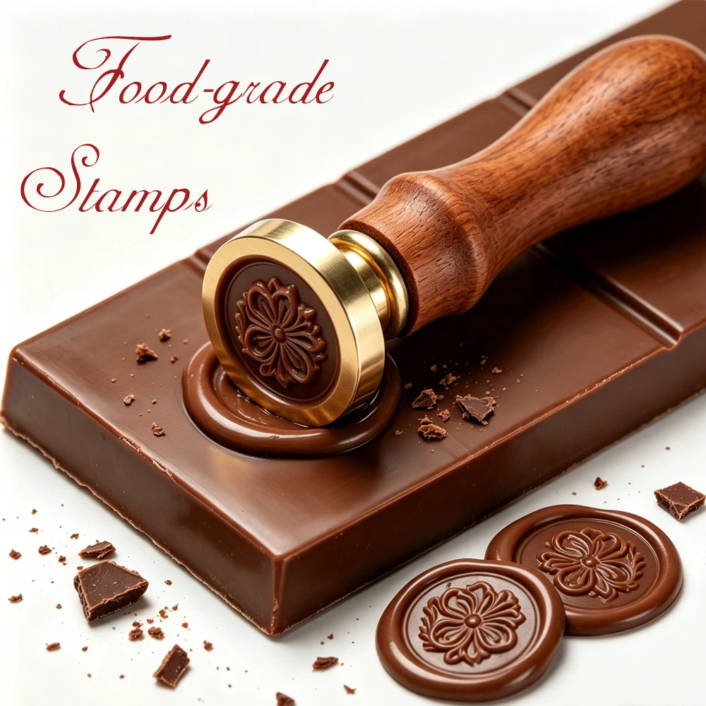 Custom Food-grade Chocolate Stamp Personalized  3/4cm Round Logo Brass Stamp DIY Wedding Party Chocolate Mold Sugar Cake