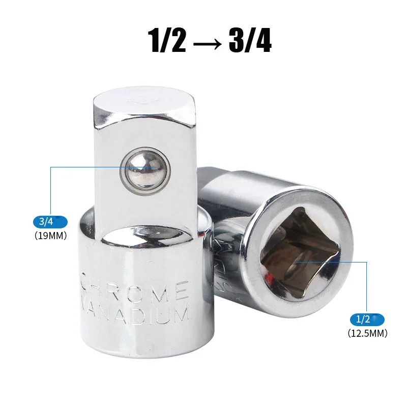 Imagem -03 - Chrome Vanadium Aço Tomada Adaptador Drive Ratchet Wrench Socket Converter Reparação do Carro Ferramentas Manuais 1pc