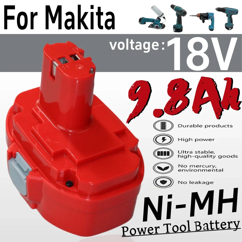 

9.8Ah Ni-MH Battery For Makita 18V Power tool battery PA18 1822 1823 1833 1834 1835 1835F 192828-1 192829-9 Replaceable battery