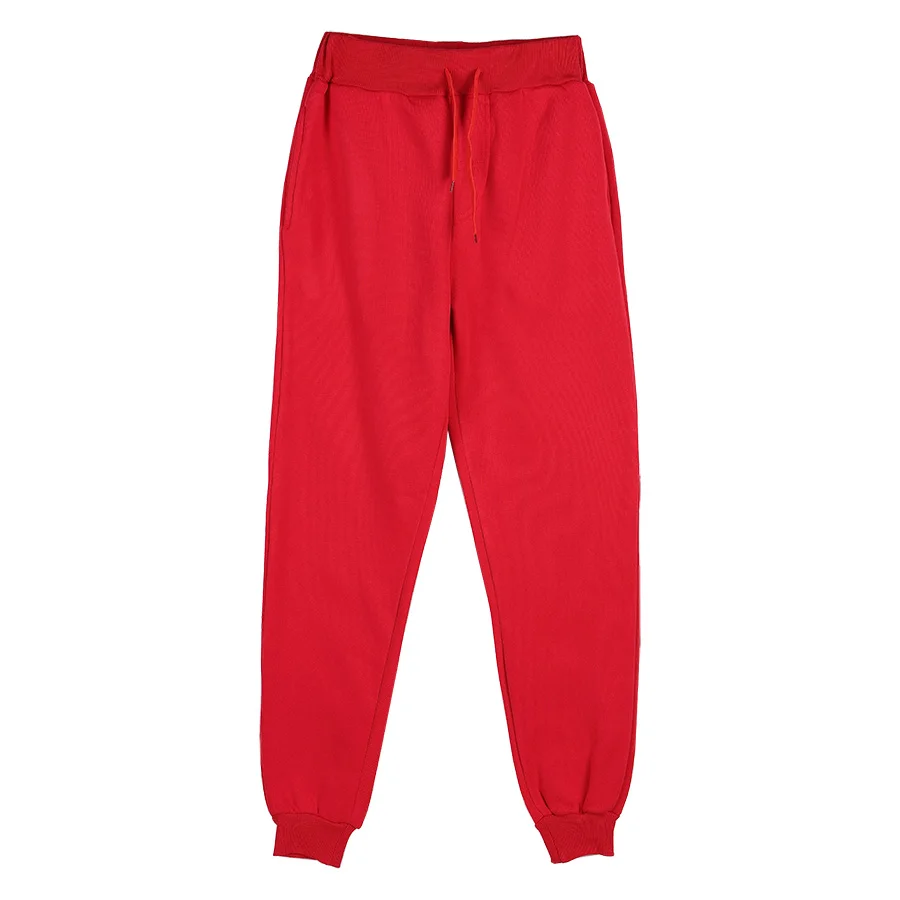 الرجال الرياضية التدريب ركض عادية فضفاض صالح Sweatpants ربيع الخريف الصوف مبطن السراويل مرونة الخصر الرباط بنطلون