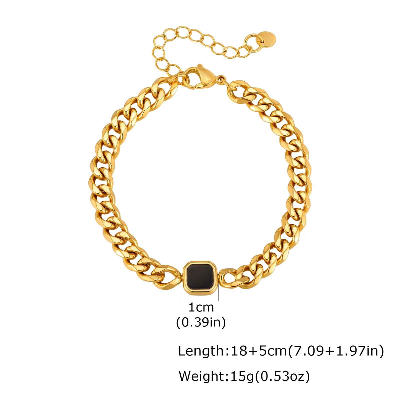 Trendiges Herrenarmband, kubanisches Kettenarmband aus Edelstahl, Schmuckgeschenk für Ehemann, BBF, Sohn