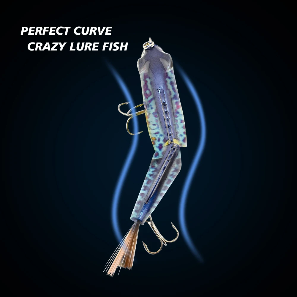 5.5 بوصة Bluegill الأسماك بطيئة غرق الطعم البلاستيك الاصطناعي صيد السمك معدات صيد الأسماك Bluegill الإنزلاق الطعم #3