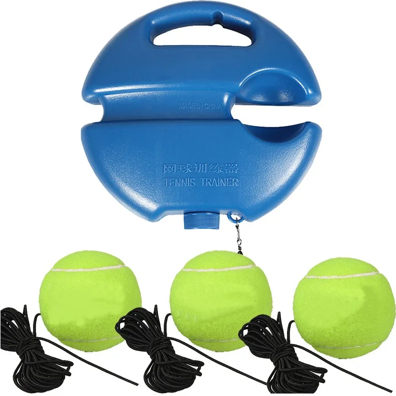 Heavy Duty Tennis Training Aids Base With Elastic Rope Ball Practice Self-Duty Rebound Tennis Trainer Partner Sparring Device