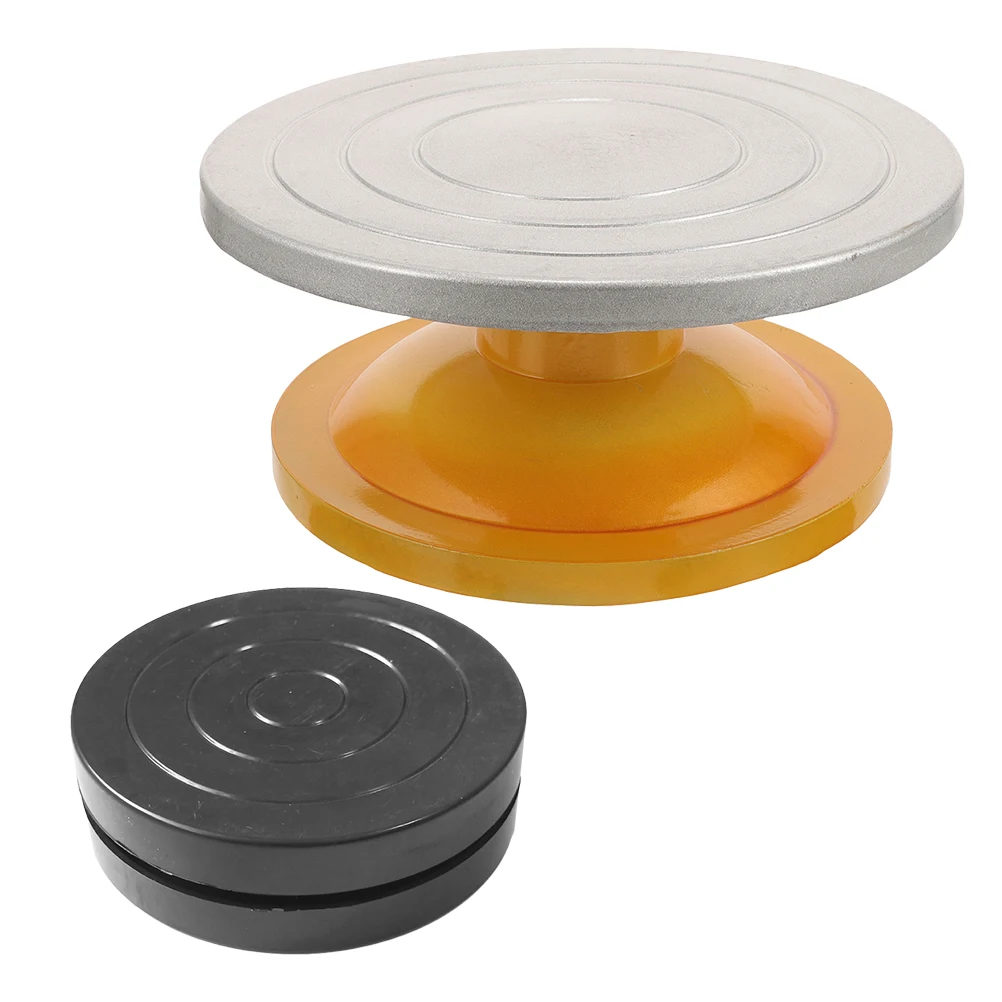 

Вращающийся поворотный стол для торта, пластиковая сталь, устойчивая к разрыву, гладкая поверхность, стабильное дно, нескользящая основа для DIY